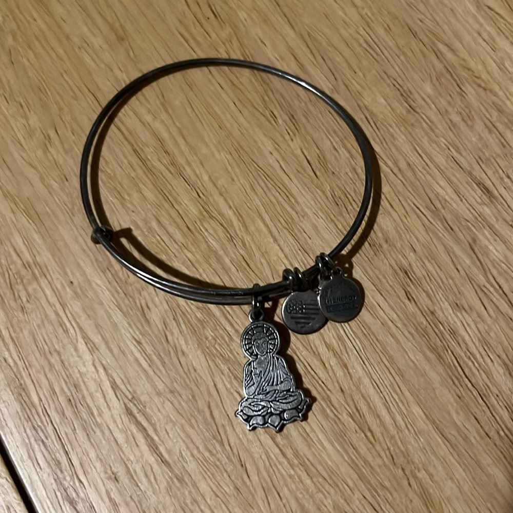 Alex and Ani Buddha bracelet.